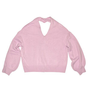 ASTR THE LABEL NEW $69 Twisted V-Neck Long Sleeve Sweater in Lilac Large